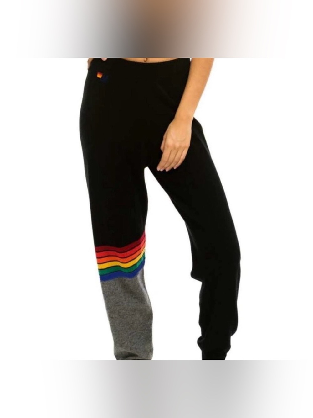 Aviator Nation Rainbow-Trim Women’s Sweatpants Size M